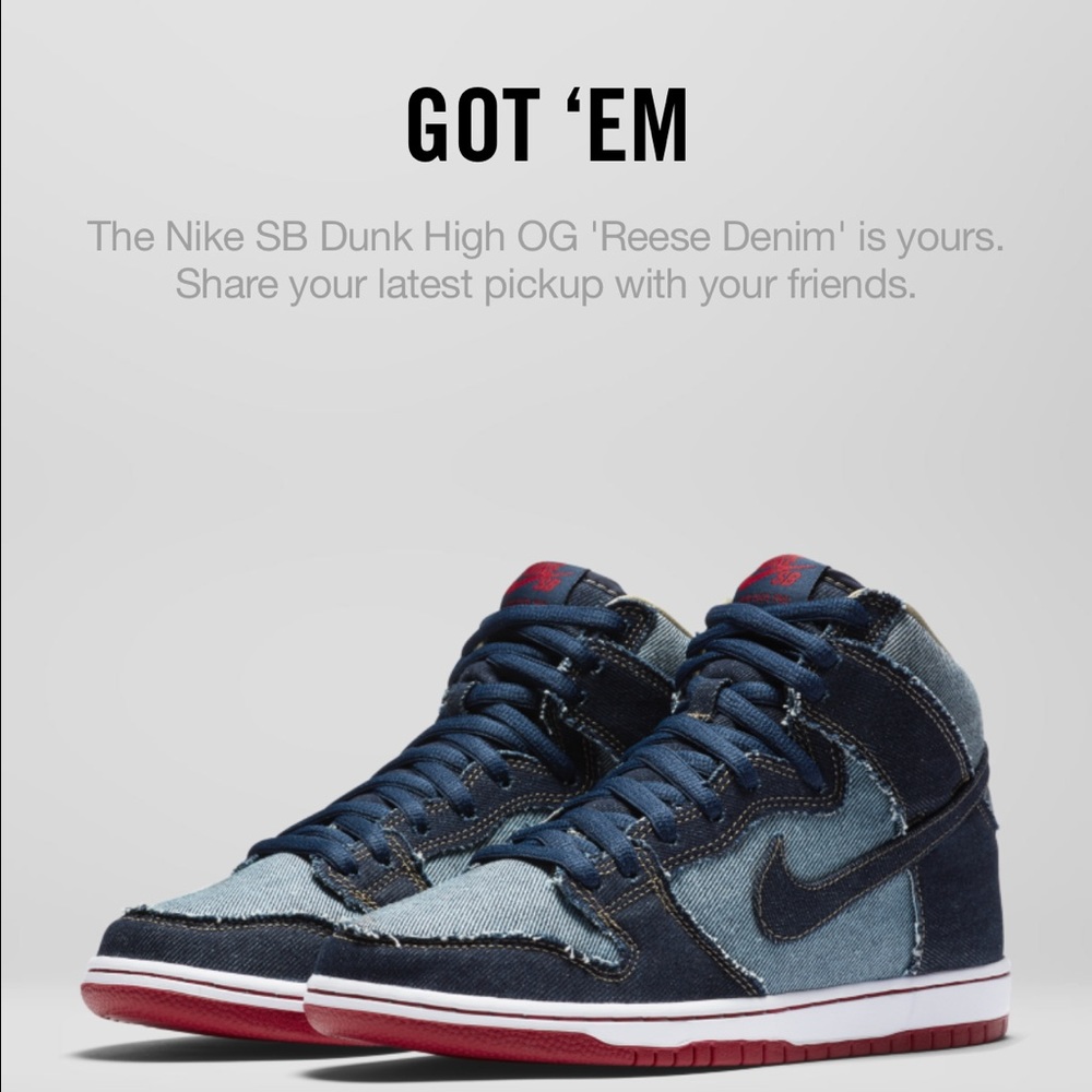 Brand New Nike SB Denim " Reese Forbes"