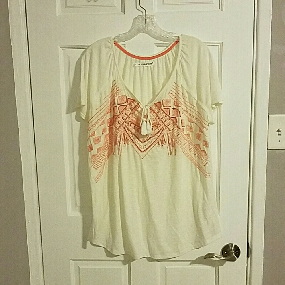 White beaded shirt