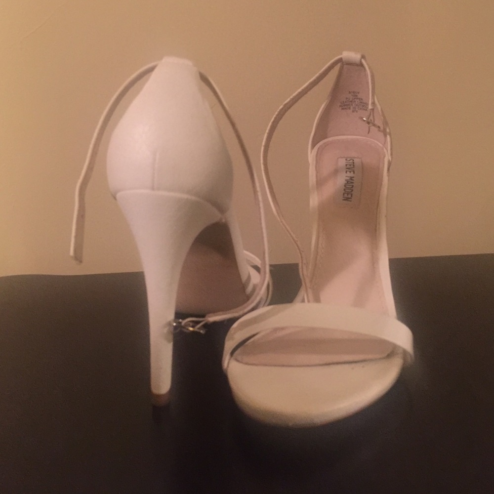 White Steve Madden heels