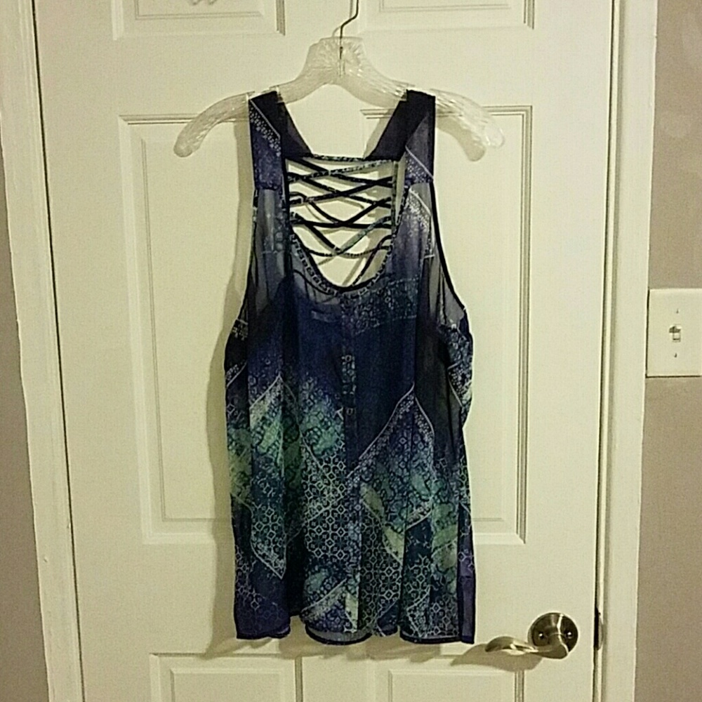 Button up tank top