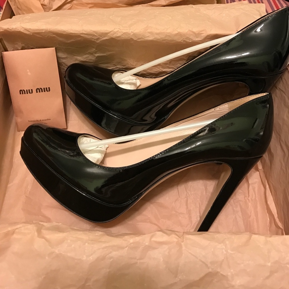 Miu Miu Patent Leather Platform Pumps