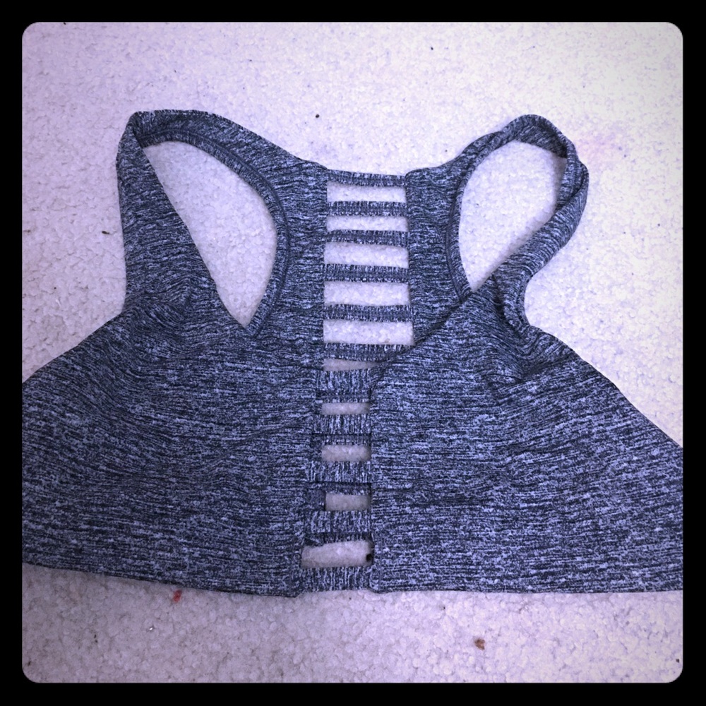 Vs pink caged sport bra M
