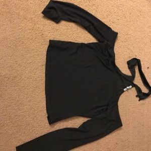 No shoulder choker top