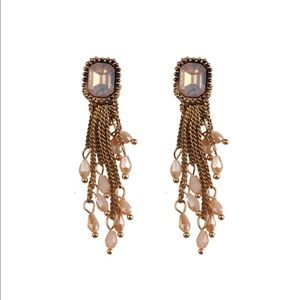 New Maxi Pink Crystal Statement Earrings