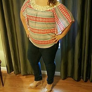 Feather pattern shirt