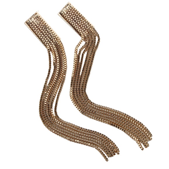 Vintage Tassel Dangle Drop Earrings - Picture 2 of 3