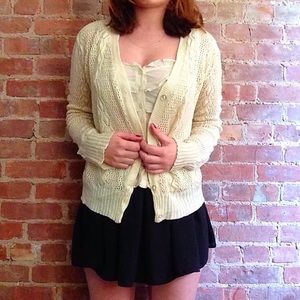 Cream lace cardigan