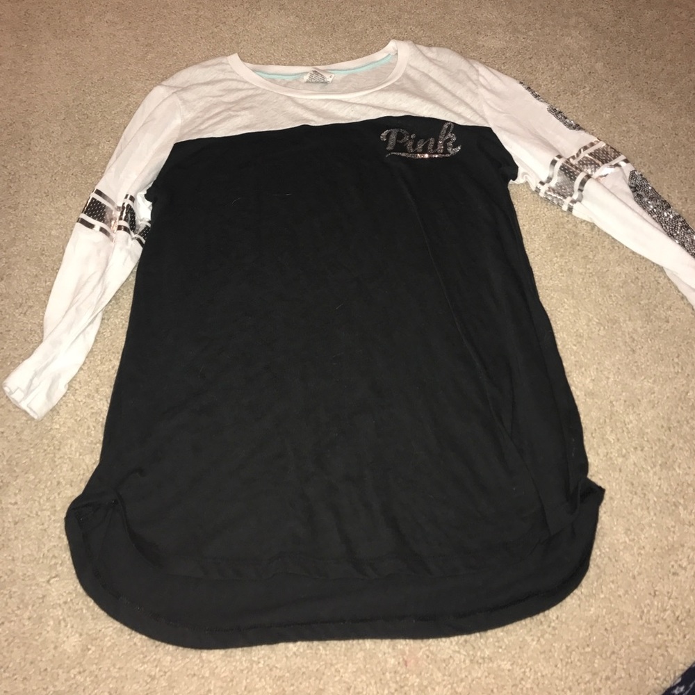 Black vs pink sparkly tee
