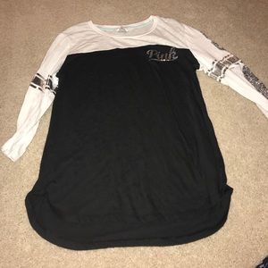 Black vs pink sparkly tee