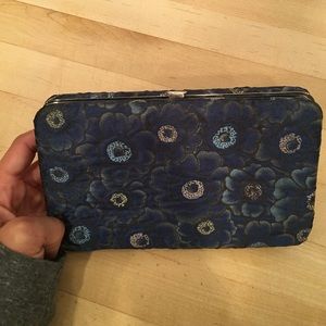 Floral wallet clutch