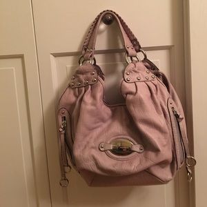 B. Makowsky Authentic purple leather Hobo bag