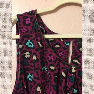 Sleeveless Multi-color Cheetah Print Top
