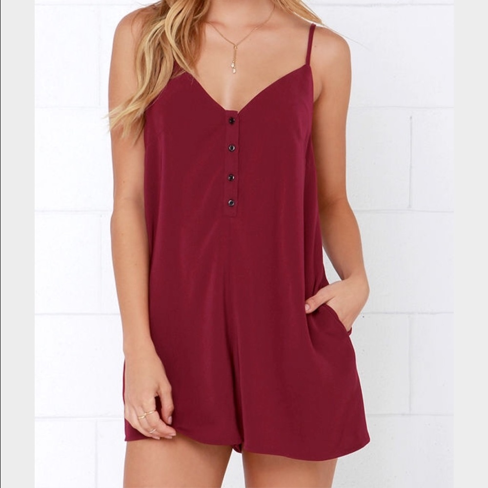 Berry Red Romper