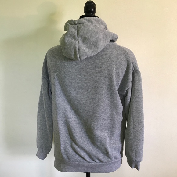 Gray hoodie with ribbon - Picture 3 of 3