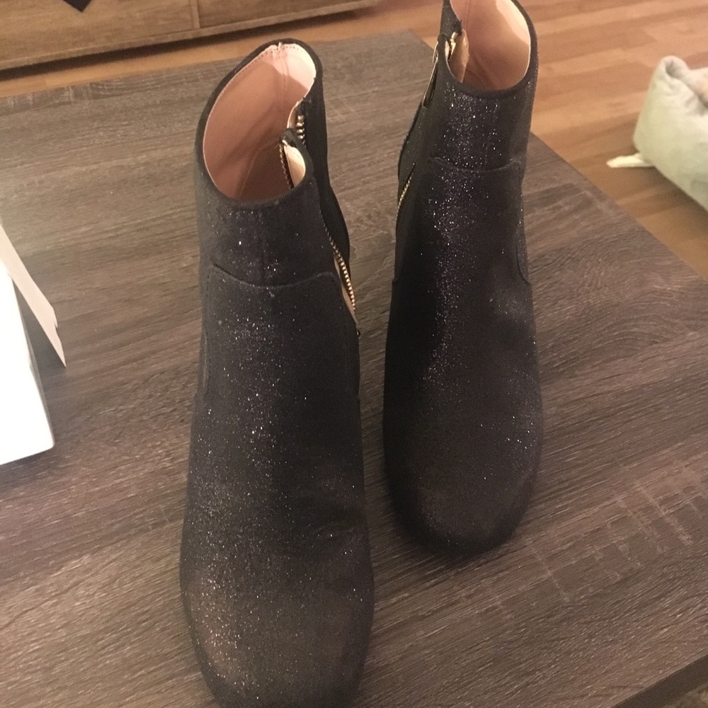 Zara Boot shoes black w shimmers - Picture 2 of 4