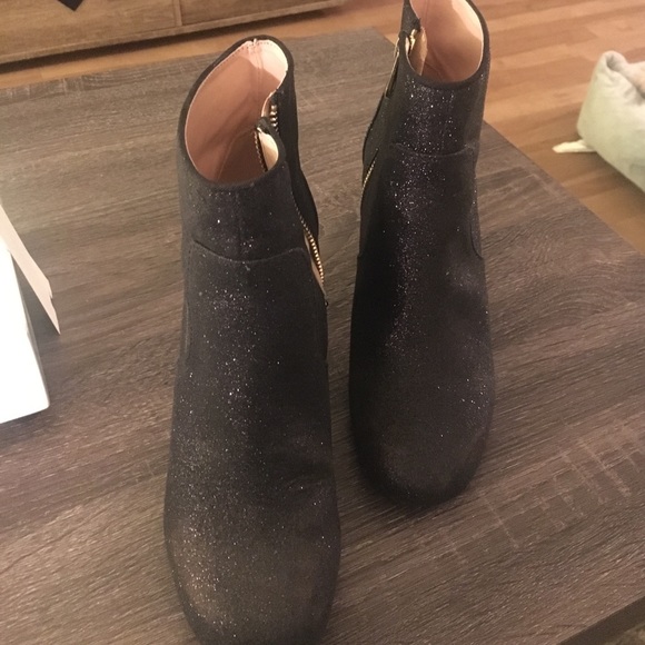 Zara Boot shoes black w shimmers - Picture 2 of 4