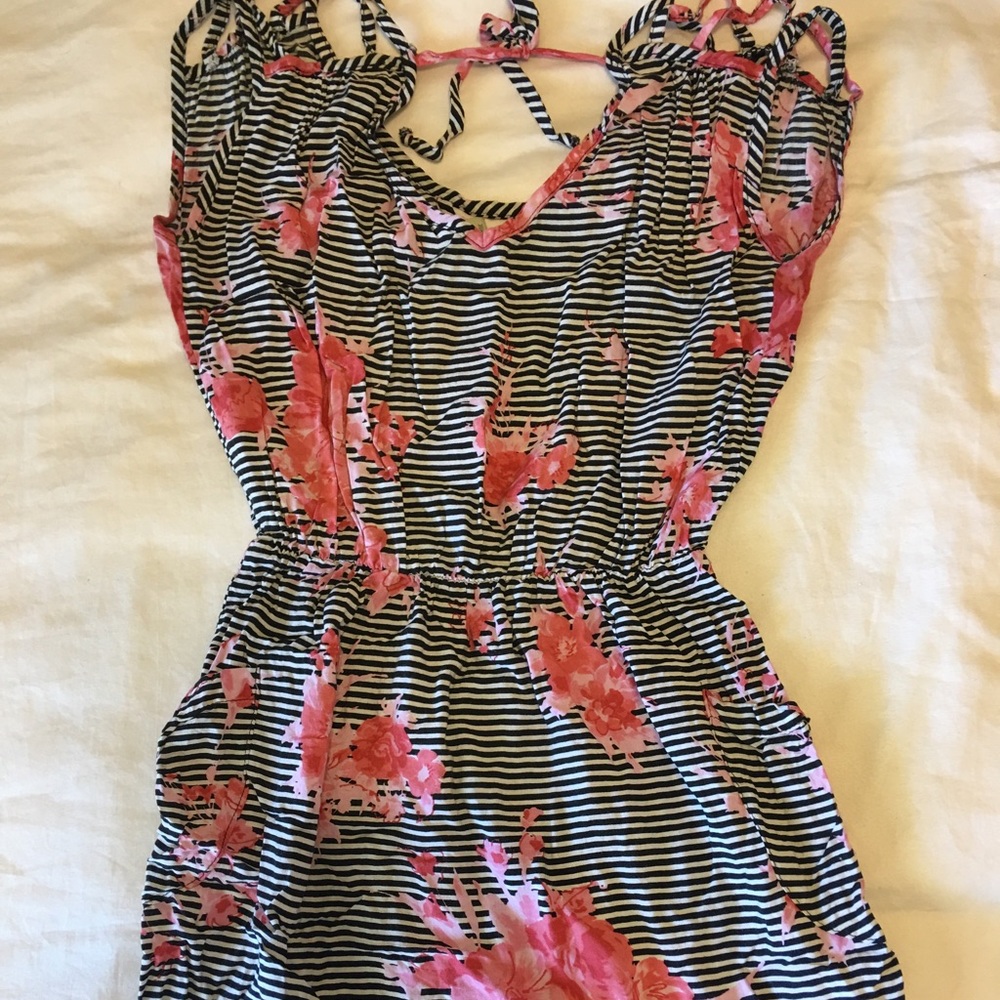 Floral striped dress