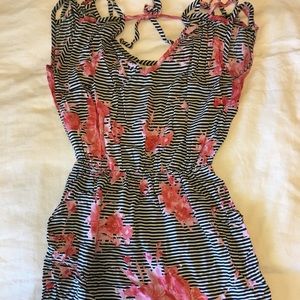 Floral striped dress