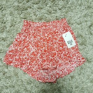 Billabong Red Ruffle Shorts