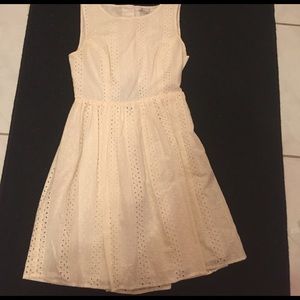 Lauren Conrad Cream Eyelet Dress, 8