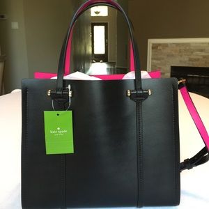 Black & Pink Kate Spade Arbour Hill Elodie Bag