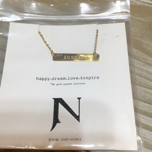 Jook and Nona 18k gold plated INSPIRE necklace.