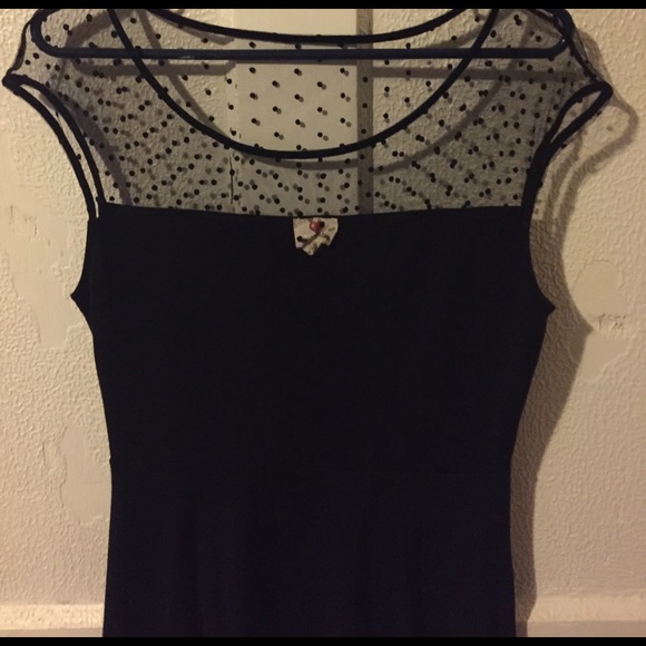 SOLD- Black Lace Dress One Clothing Large - Picture 2 of 4
