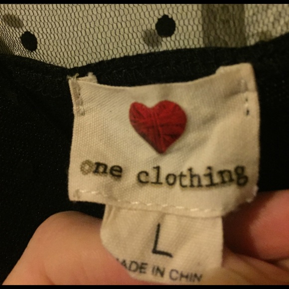 SOLD- Black Lace Dress One Clothing Large - Picture 4 of 4