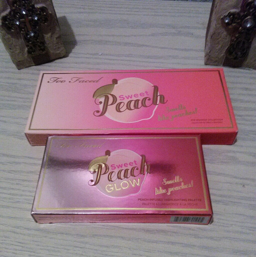 Too faced Sweet peach and Glow pallette bundle