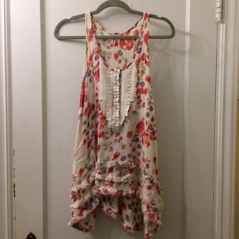 Free People Floral Tank