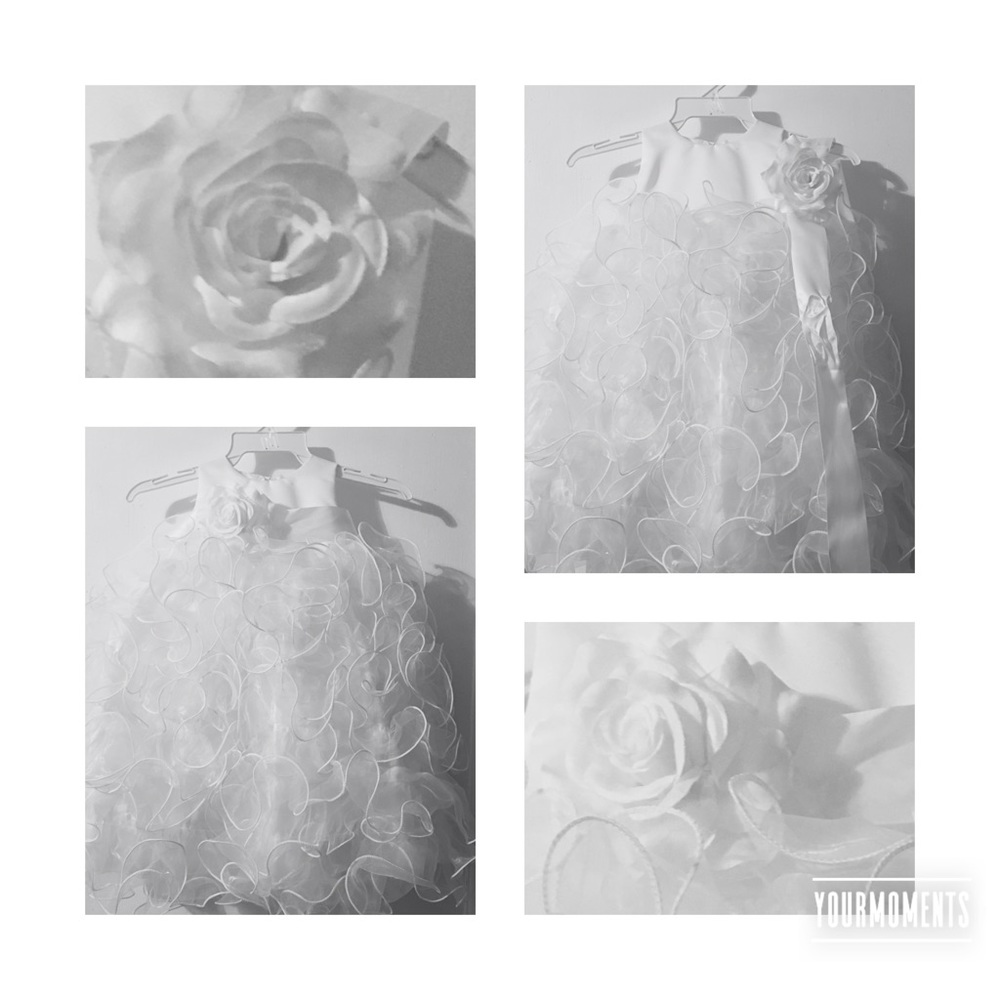 White Ruffled Dress-Baptism