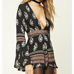 Forever 21 bell sleeve romper