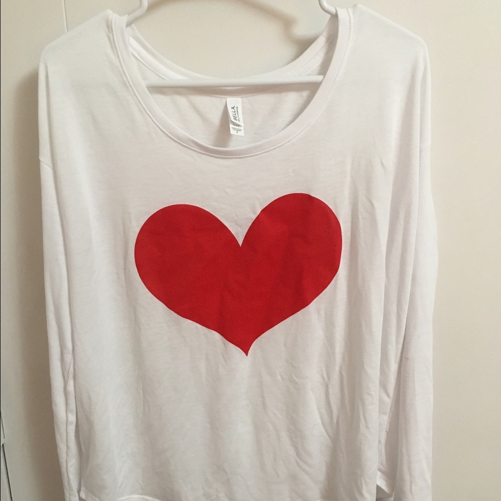 White shirt with cute heart