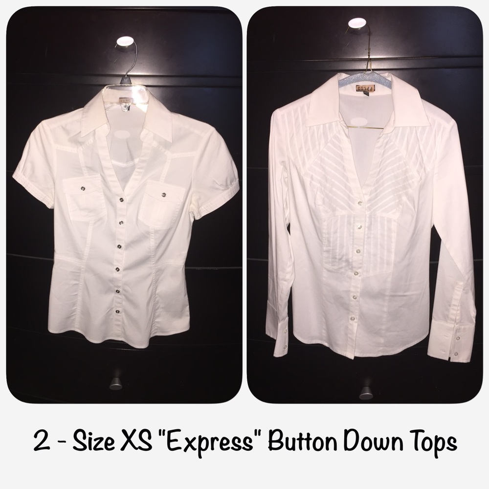 Women's Size XS "Express" Button Down Top X 2