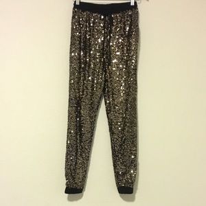 Gold Sequins Joggers