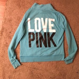 Vibrant blue PINK sweatshirt!