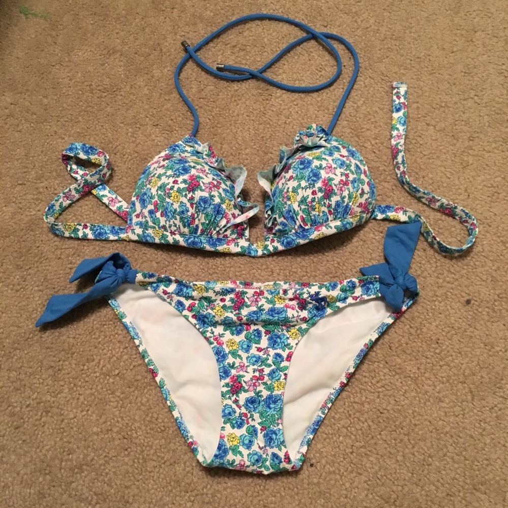 Abercrombie Push Up Floral Swimsuit