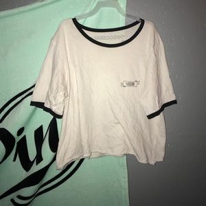 Vans cropped white tee