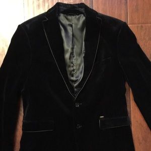 Zara Men's Black Velvet Blazer