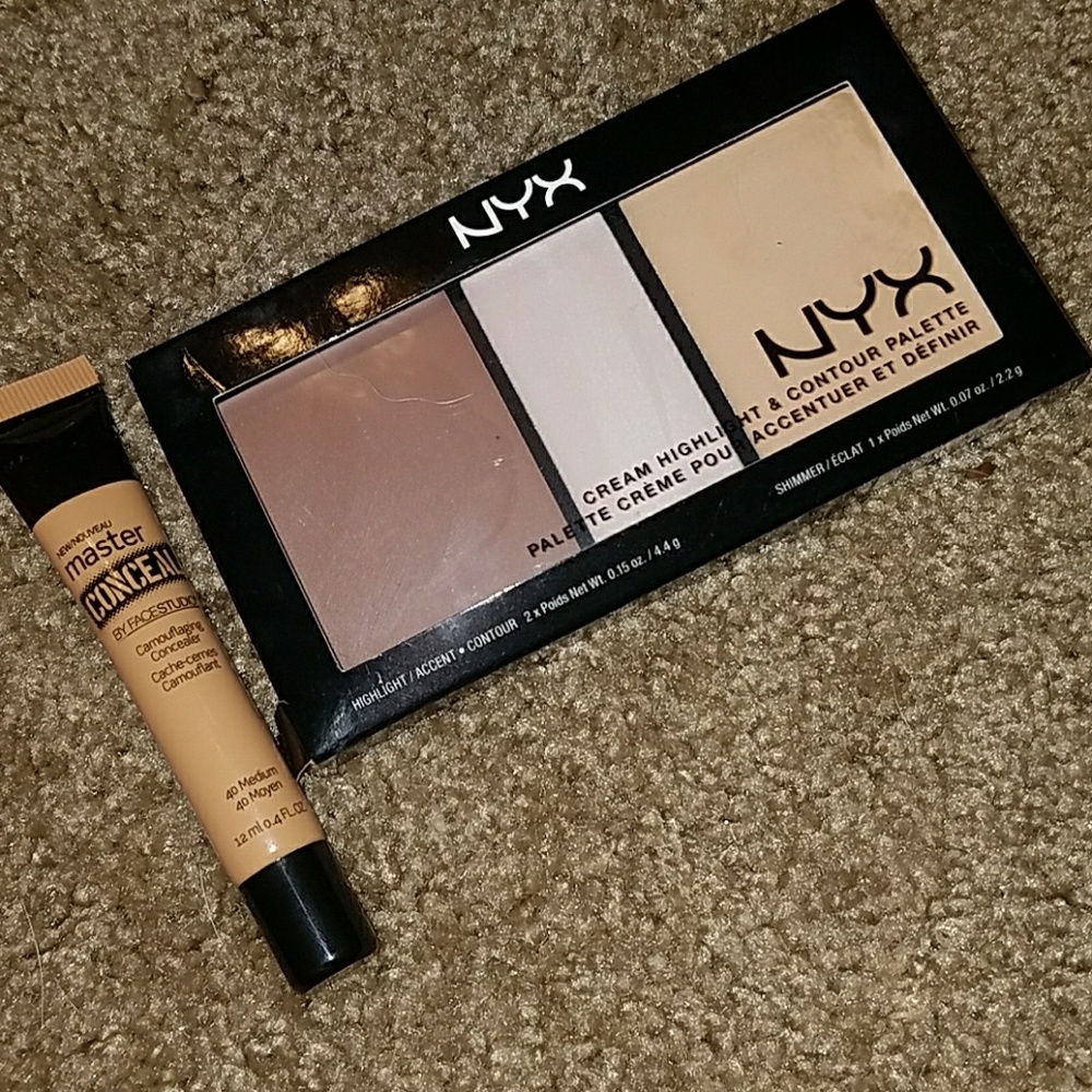 NYX contour and Maybelline Master Conceal