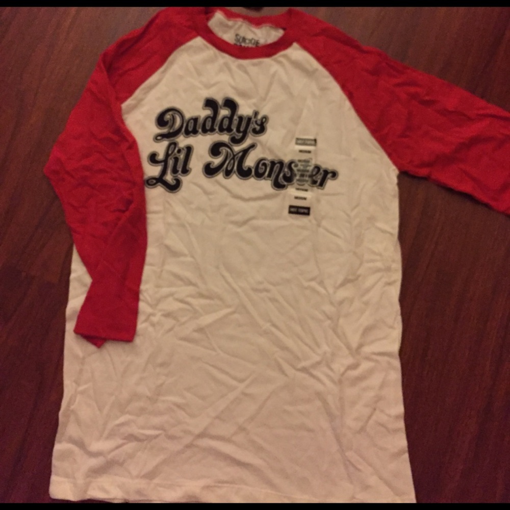 Harley Quinn "Daddy's Lil Monster" baseball tee