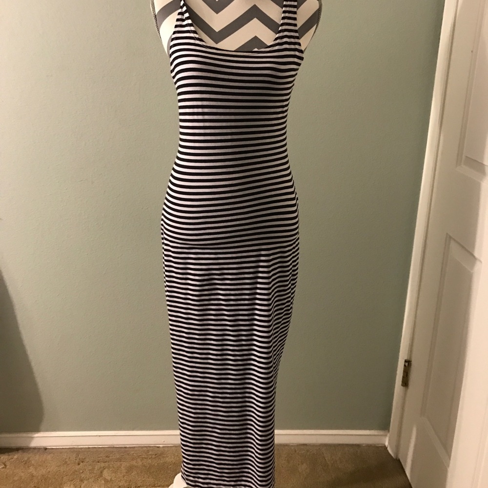 Black and white stripped dress