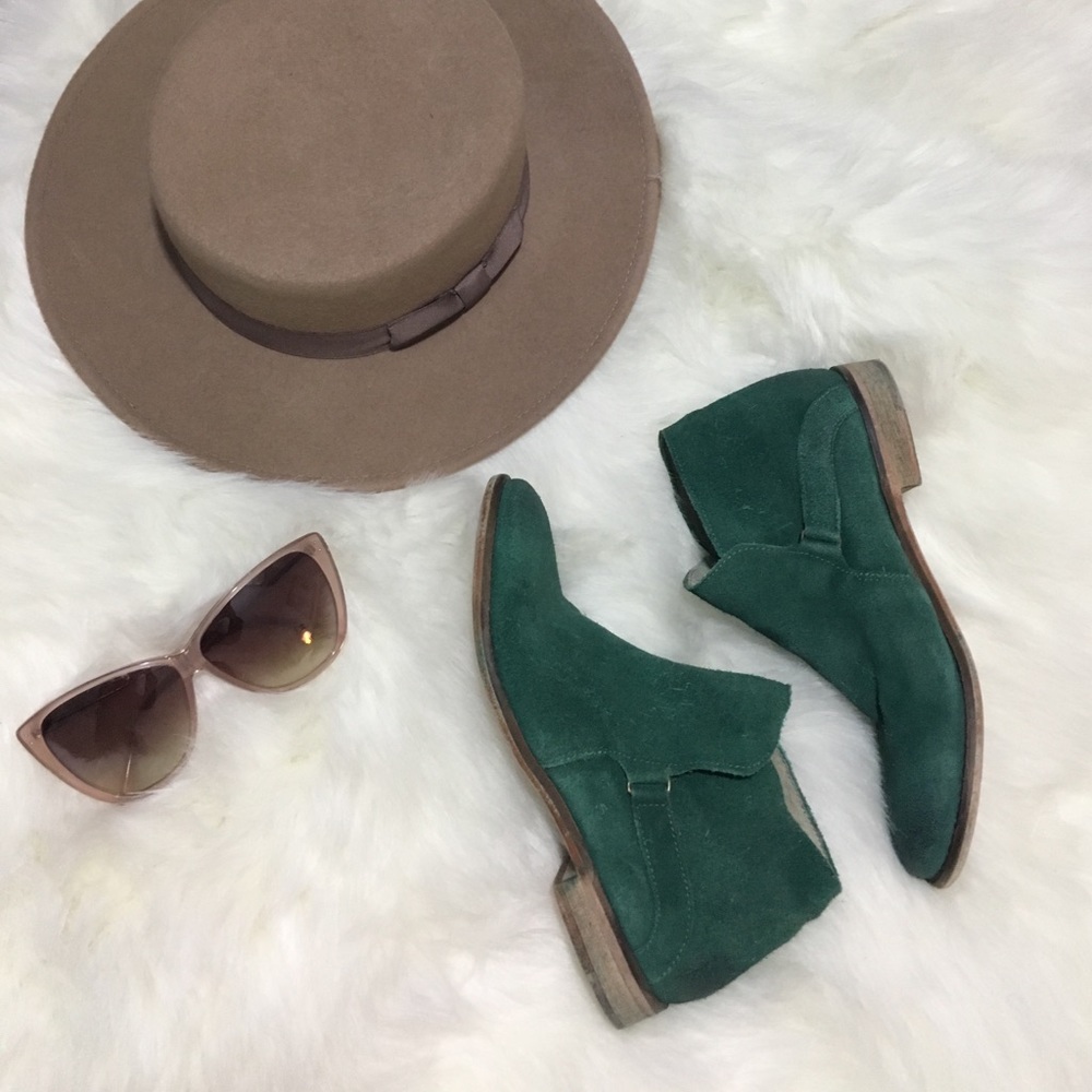 Free People summit booties in Emerald