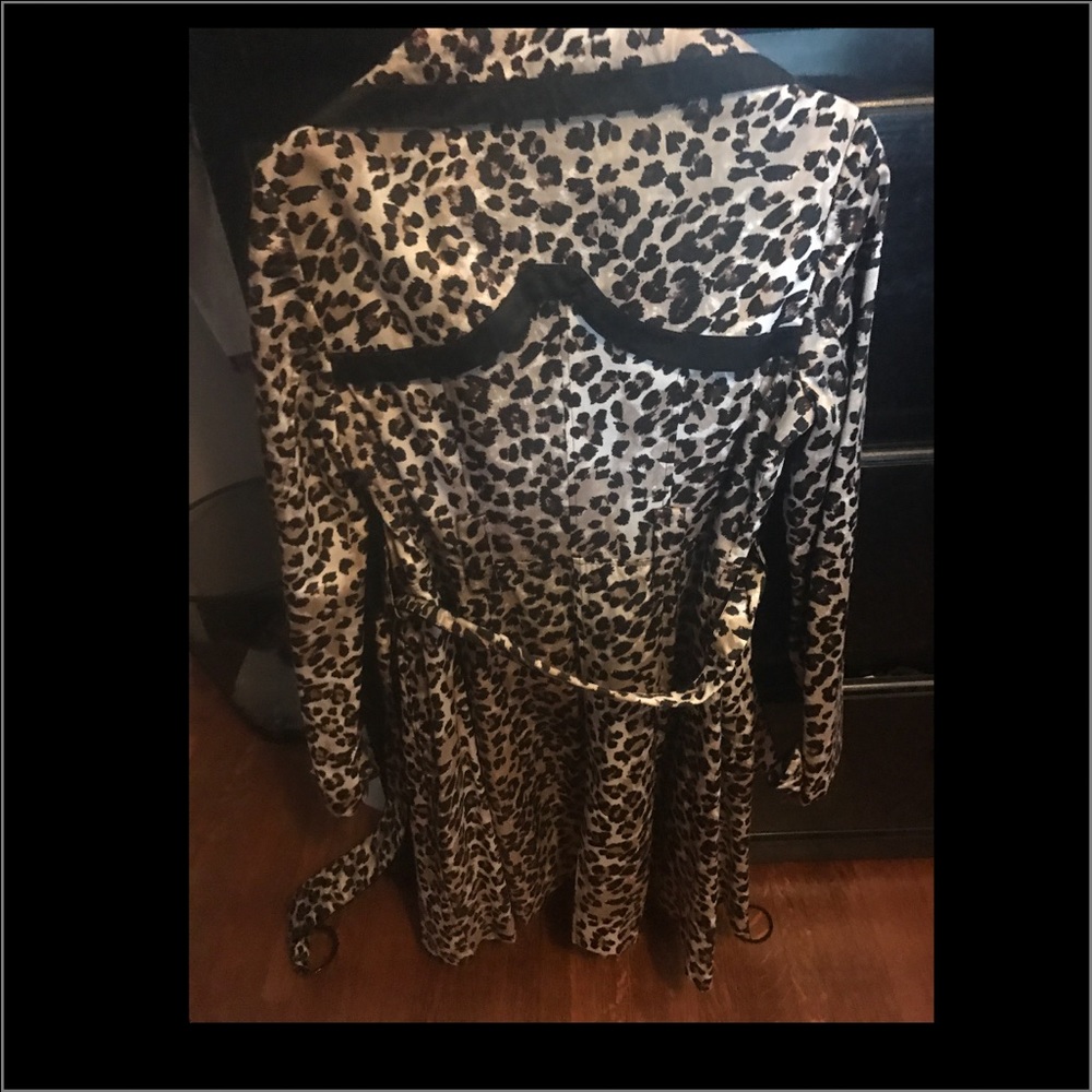 Leopard trench coat
