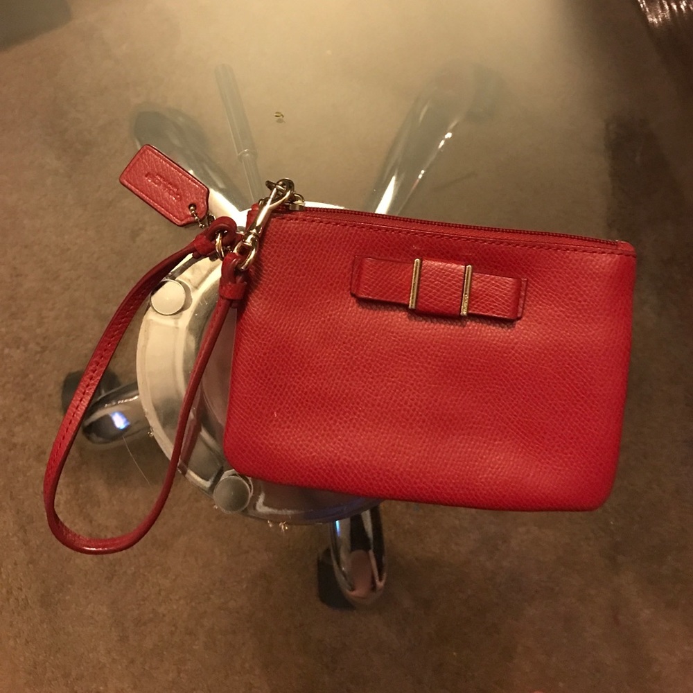 Red Coach Wristlet