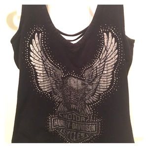 Harley-Davidson Womens Lace Back Eagle Tank