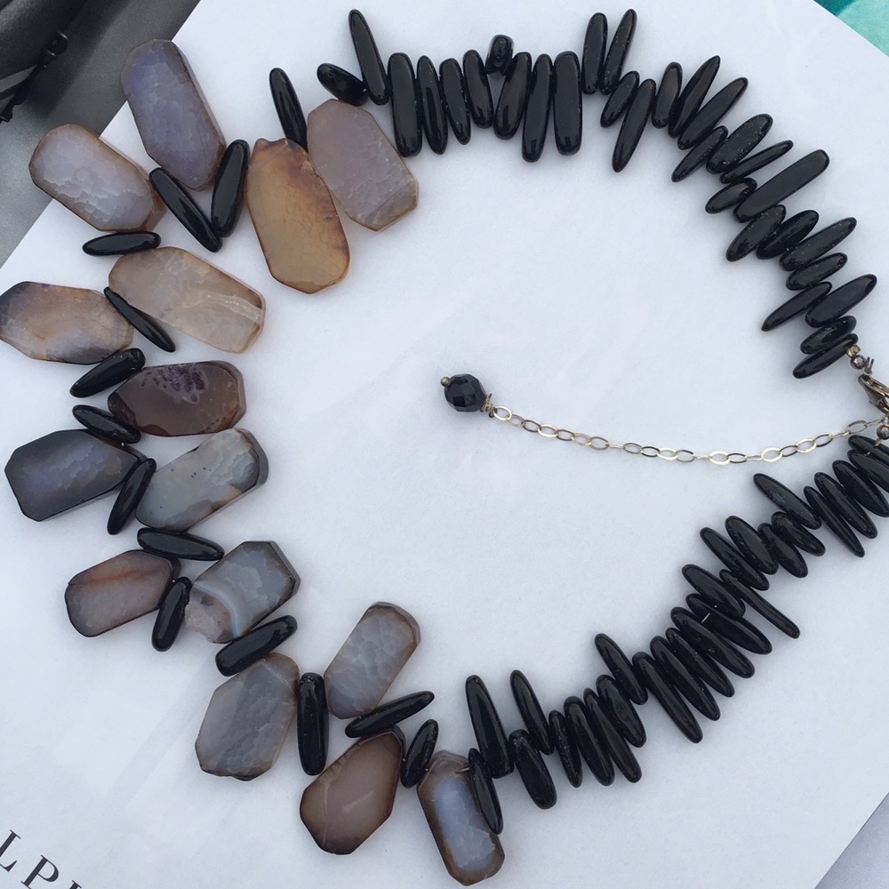 !SALE! Agate Statement One of a Kind Necklace