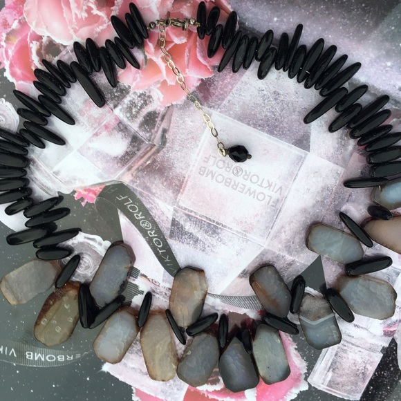 !SALE! Agate Statement One of a Kind Necklace - Picture 2 of 4