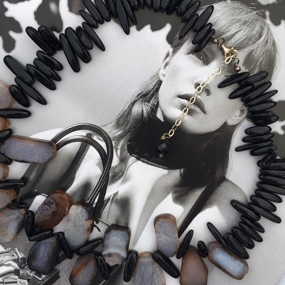 !SALE! Agate Statement One of a Kind Necklace - Picture 4 of 4