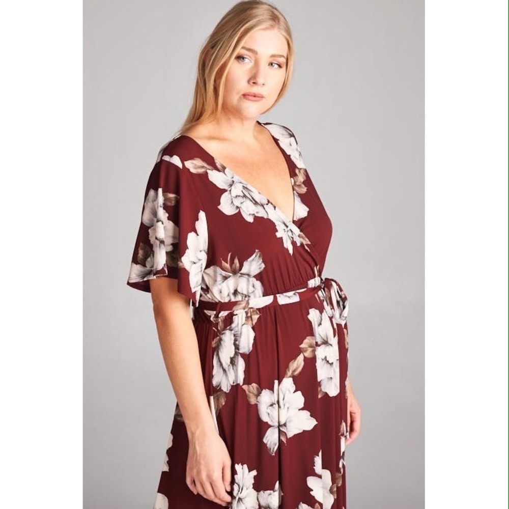 Gorgeous Print Dress with High Low Hem - Picture 2 of 4